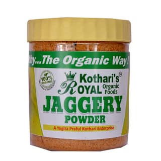 Kothari's Royal Organic Jaggery Powder 390 GM Sugarcane Jaggery Powder/Natural Organic Gud Powder/Gur/Gud/