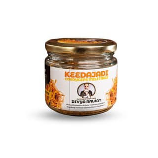 KEEDAJADI CORDYCEPS MILITARIS DIVYA RAWAT Dry Cordyceps Militaris Mushroom 30 Grams By The Mushroom Lady Divya Rawat - Flake