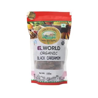 Elworld Agro & Organic Food Products Black Cardamom 100g