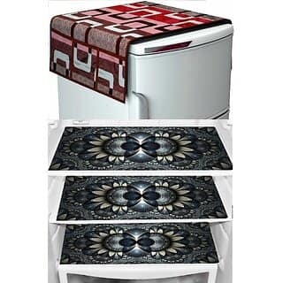 REVEXO Refrigerator Cover (Width: 20 cm, Multicolor)