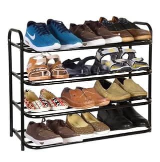 DAREV Heavy Metal Shoe Rack Foldable Open Book Shelf, Book Shelve, Shoe Rack, Shoes Storage Rack for Home