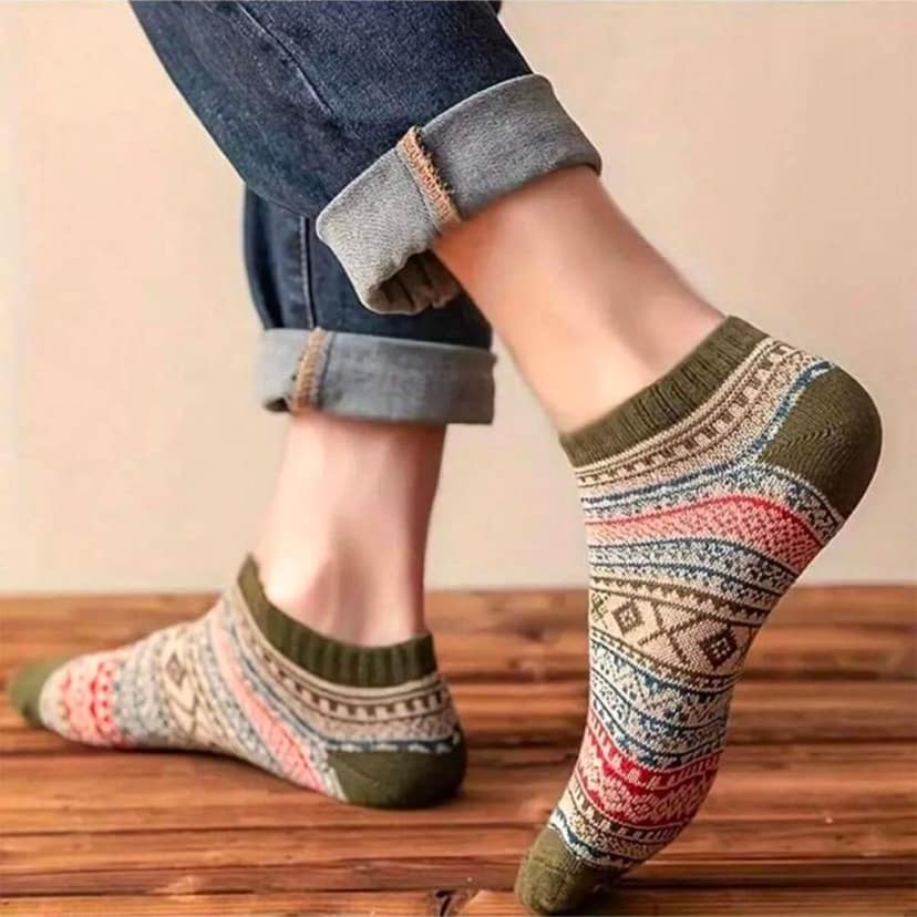 SOCKSCARVING Multicolour Micro-armed No-Show Socks for Unisex - Pack oF 5, Micro-armed No-show Edition Socks, Casual, Ankle Length, Unisex view 2
