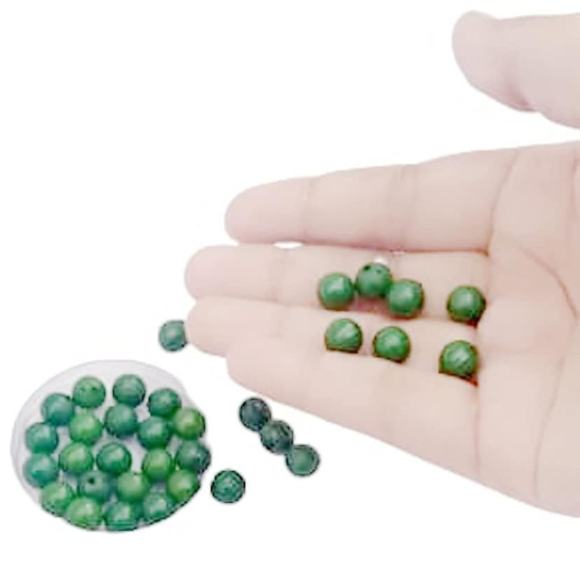 Mii Art Embroidery Material,Beads for Jewelry Making Material,zari Work Beads(Size-6 mm)(Material-Plastic)(Color-Green) in 1 Pack 50 gm view 3