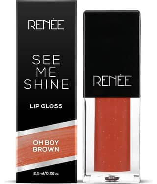RENEE See Me Shine Lip Gloss - Oh Boy Brown, Non Sticky & Non Drying Formula, Long Lasting , 2.5ml
