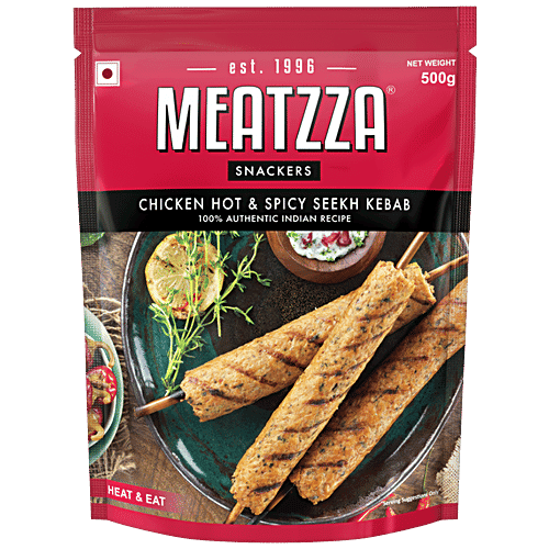 Meatzza Chicken - Seekh Kebab Hot & Spicy, 500 g