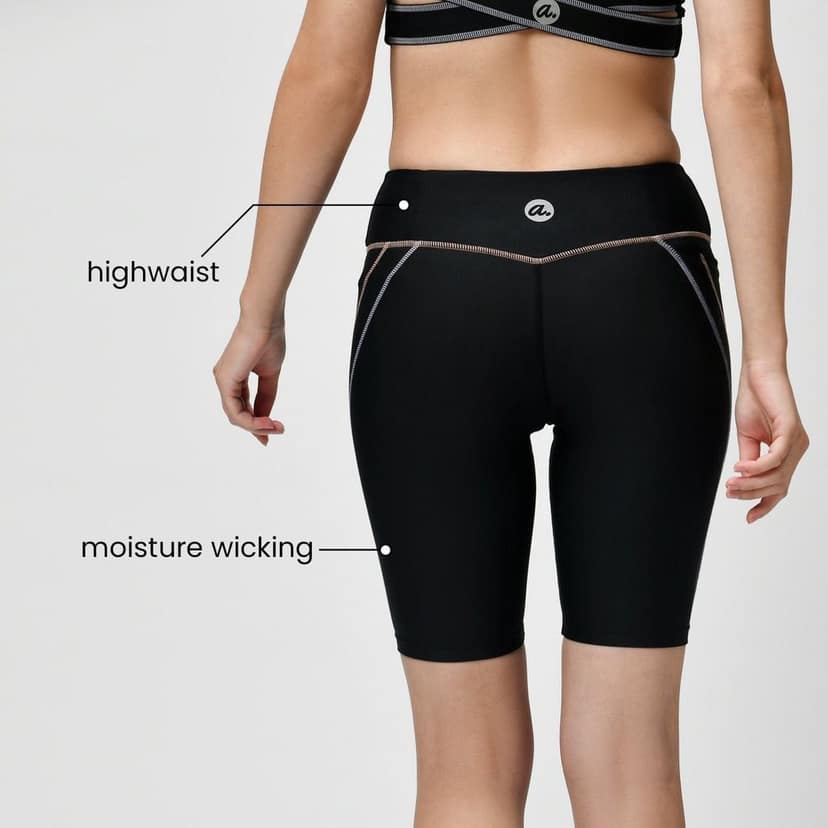 Tic Tac Cycling Shorts - Twilight Black view 4