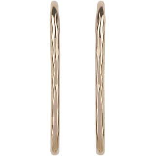 Designer Hamered Tone U Shape Earrings for Girls Earrings Color Golden Alloy Brass Copper Material Earrings for Women