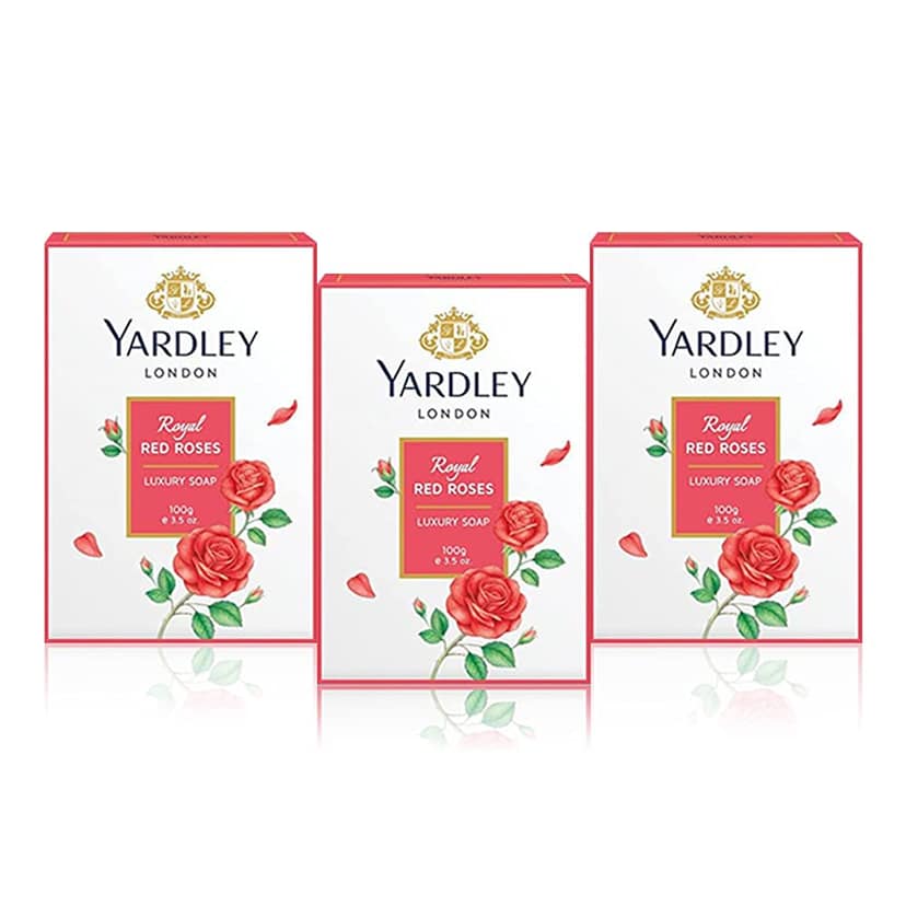 Yardley Soap, Red Roses, 100G (Pack Of 3)