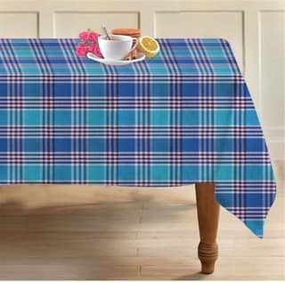 AIRWILL Cotton Designer Checks with Multicolor Combos of 4 Seater Tablecloth, Sized 140cm Width and 140cm Length, Square Shaped. Pack of 1 Piece.