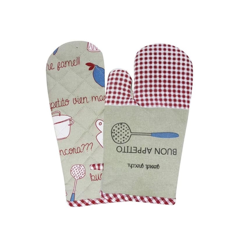 AIRWILL, 100% Cotton Kitchen Padded Oven Gloves, Mitts (Pack of 2) view 3