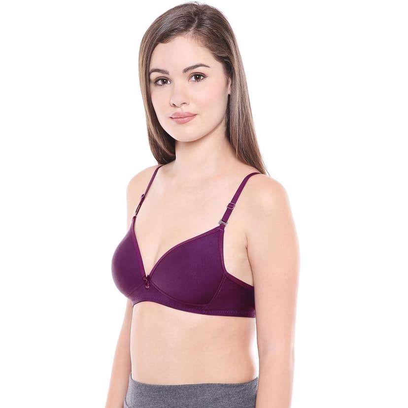 Bodycare Polycotton Padded Non wired Tshirt Bra-Pack of 3 view 4