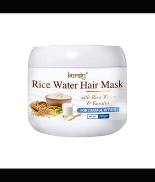 KURAIY Rice Water Hair Mask With Rice Water & Keratin For Damage Repair 200g