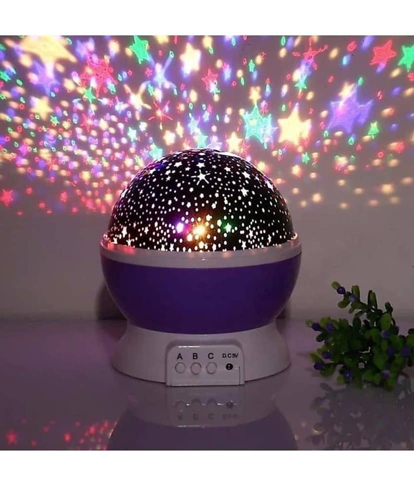 FLOZACK Star Master Colorful LED 360 Degree Rotating Moon Light Projector Night - Multicolor Night Lamp ( Pack of 1 )