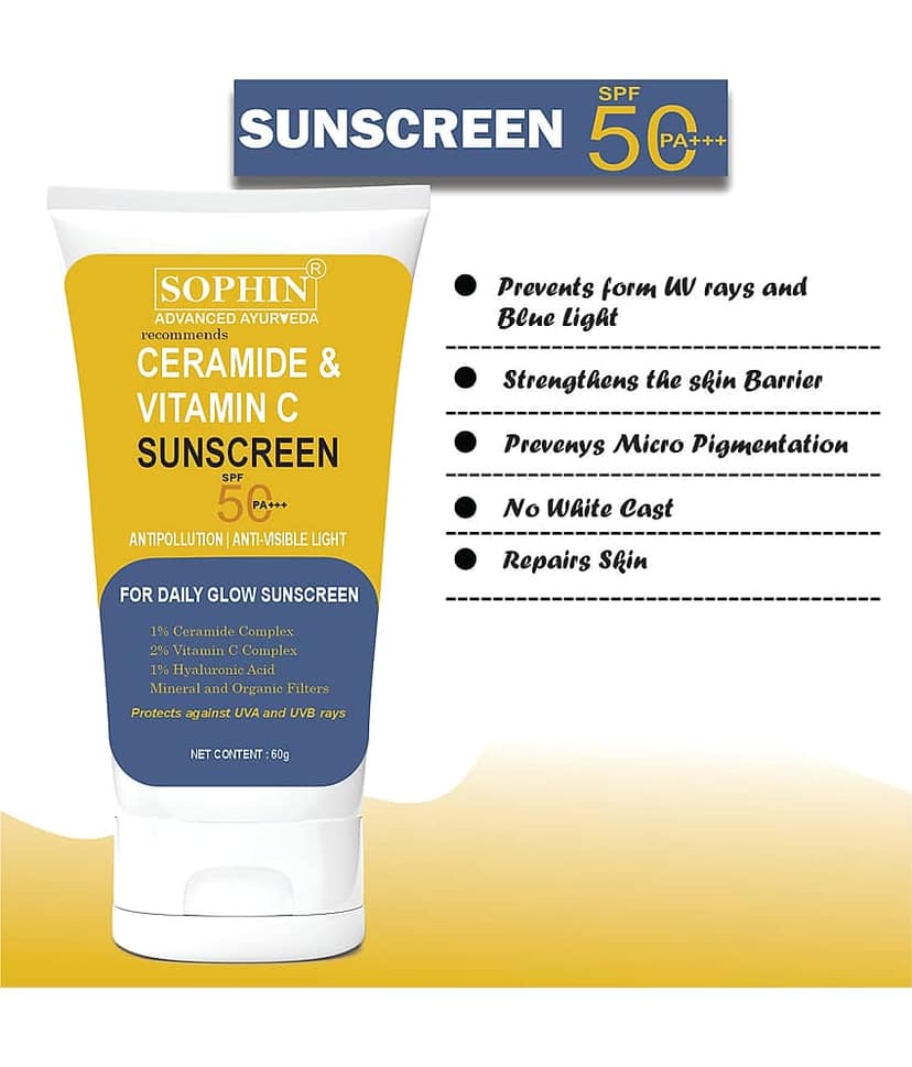 SOPHIN SPF 50 Sunscreen Cream For All Skin Type ( Pack of 2 ) view 2