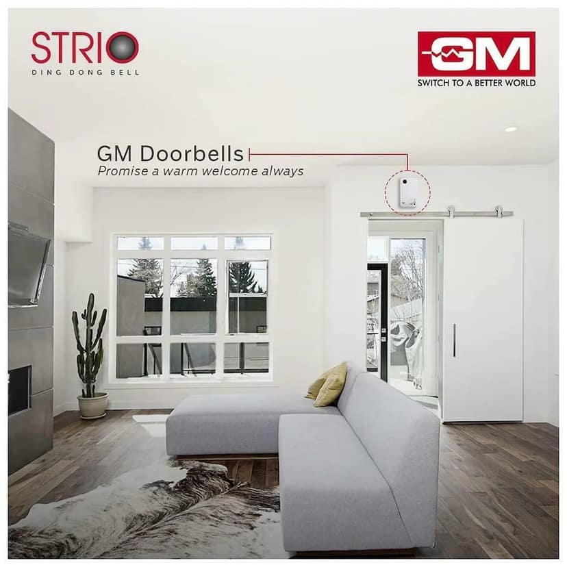 GM 4008 Strio Stereophonic Ding Dong Bell, White view 4