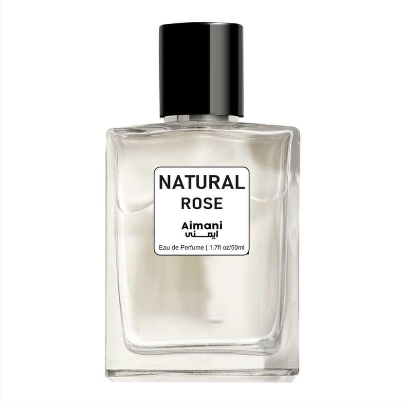 Aimani NATURAL ROSE 50ml Perfume Spray | Luxury Long-Lasting Rose Scent for Women | Soft & Refreshing Fragrance