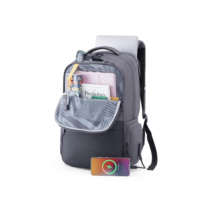 Segno 4.0 | 30 Ltrs | 3 Compartments | Bottle Pocket | Ergonomic Padded Back Panel & Shoulder Straps | Laptop Backpack | 1 Year International Warranty | Grey view 2