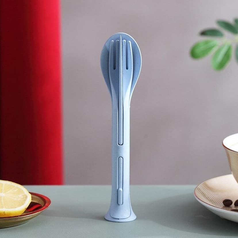 Reusable Cutlery Set – 3-in-1 Spoon Fork Knife