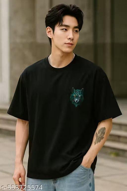 Men’s Printed Round Neck Cotton Half Sleeve T-Shirt – Casual Stylish Wear