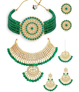 Sukkhi Green Alloy Necklace Set ( Pack of 1 )