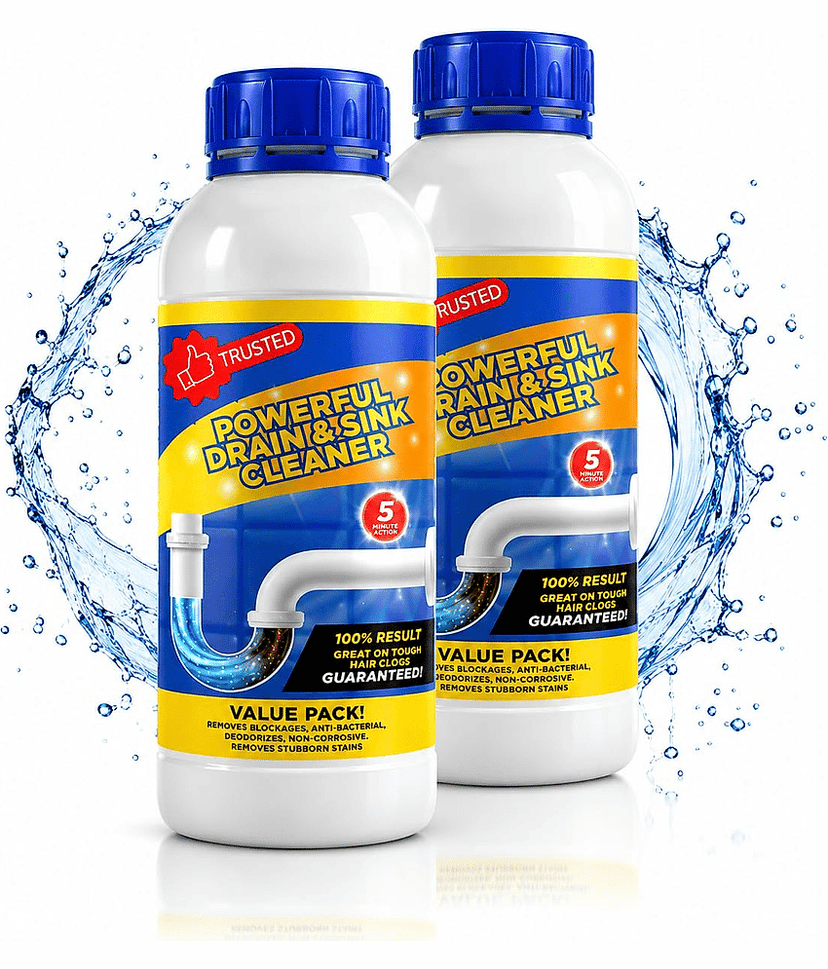 Drain & Sink Cleaner Liquid for Kitchen and Bathroom | Pipe Cleaner for Drain Maintenance PACK OF 2 view 2