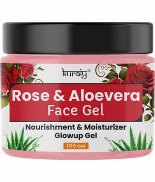 KURAIY Rose & Aloe Vera Nourishment And Moisturizer Glow Up Face Gel for All Skin Types 100g