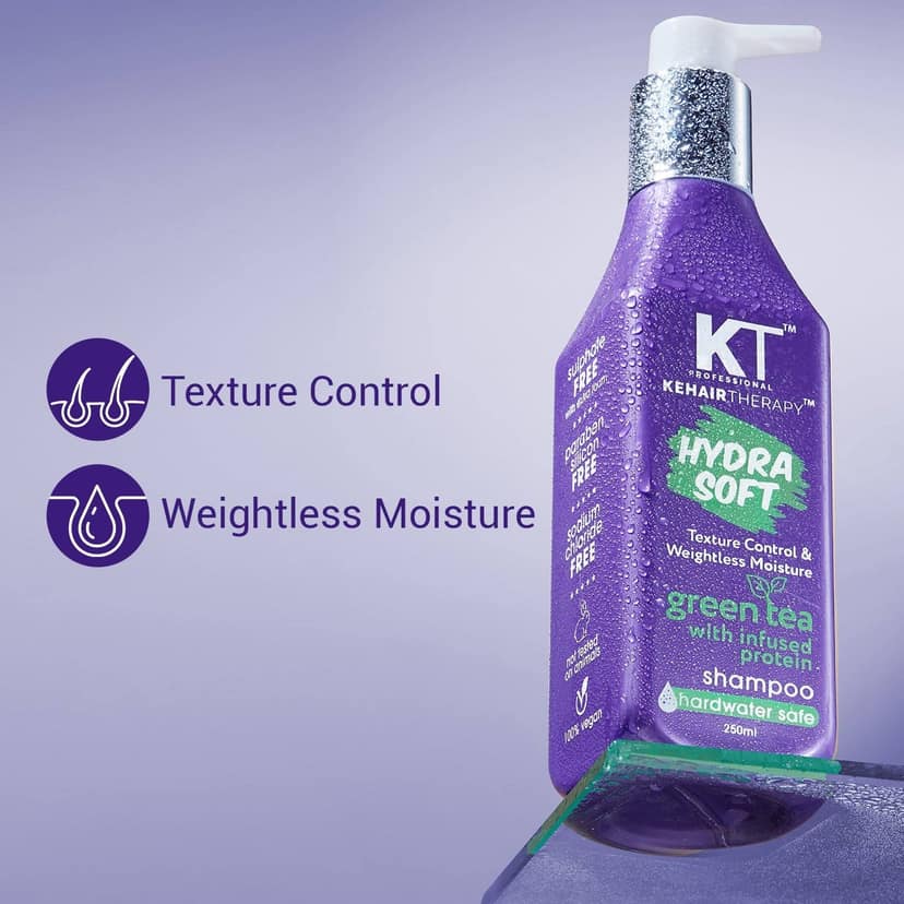 KT Professional Hydra Soft Shampoo, Lightweight Moisture & Texture Control - 250ml view 3