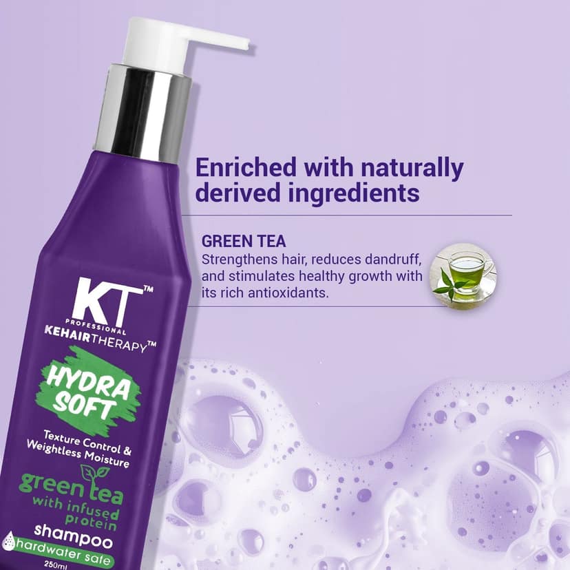 KT Professional Hydra Soft Shampoo, Lightweight Moisture & Texture Control - 250ml view 4
