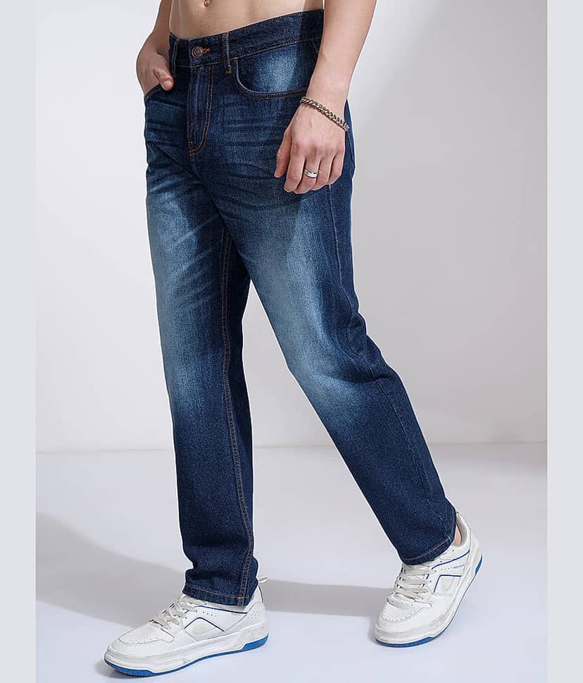 Highlander Relaxed Solid Men's Jeans - Blue ( Pack of 1 ) view 4