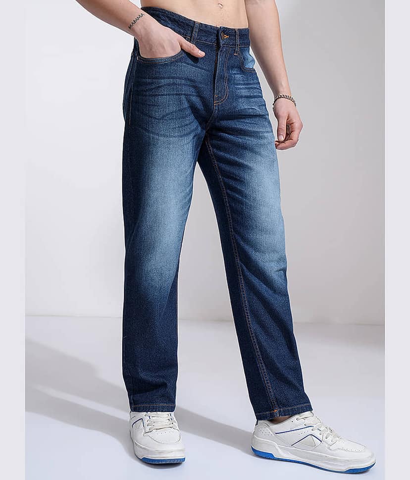 Highlander Relaxed Solid Men's Jeans - Blue ( Pack of 1 ) view 6
