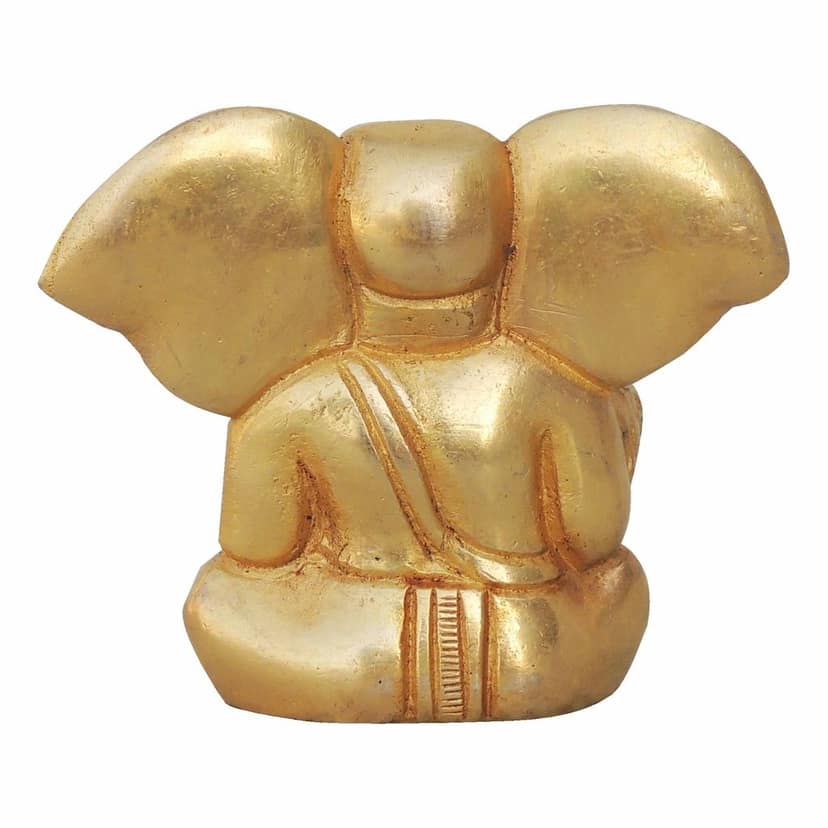Brass Showpiece Ganesh Ji God Idol Statue (BSMAS257) view 3