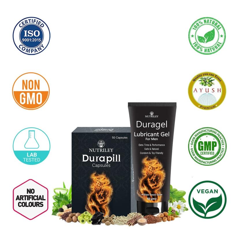Nutriley Duragel - Sexual Wellness Gel & Capsules (50 Capsules + 50 Gms Gel) view 4