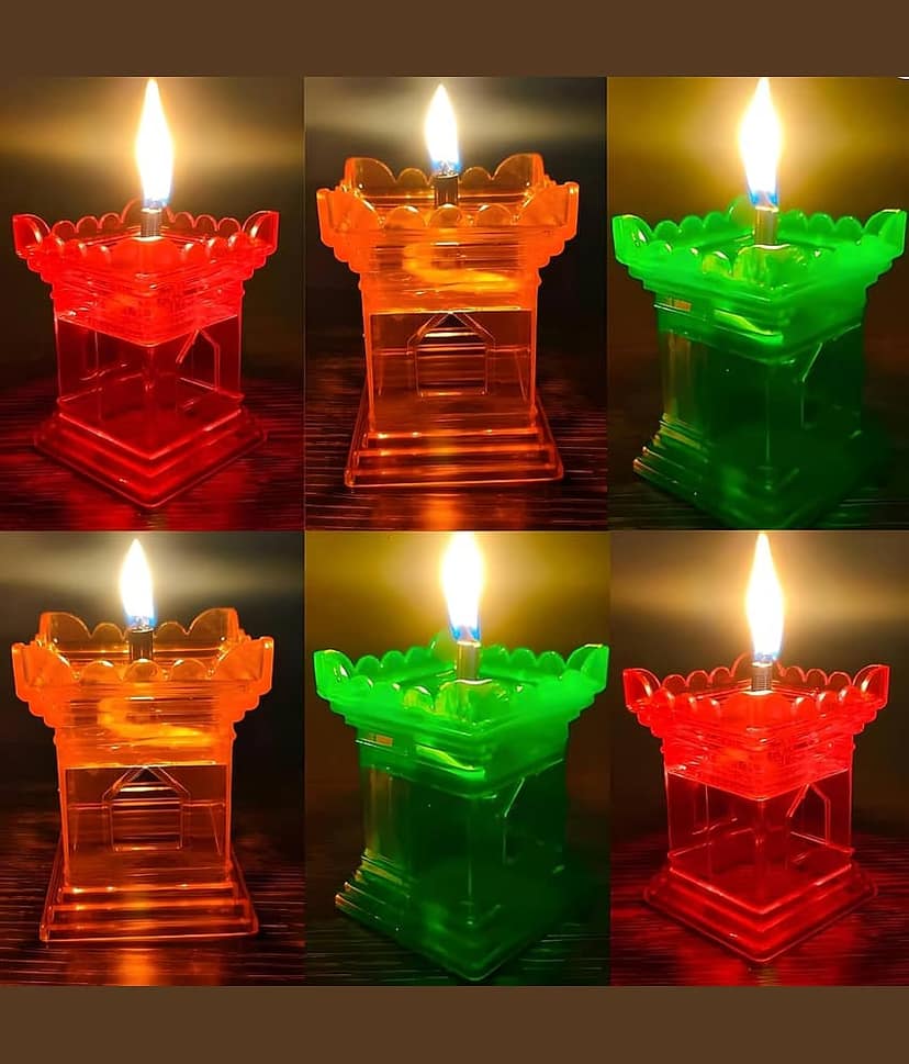 Satva-The Brand Plastic Floor Diya - Pack of 6