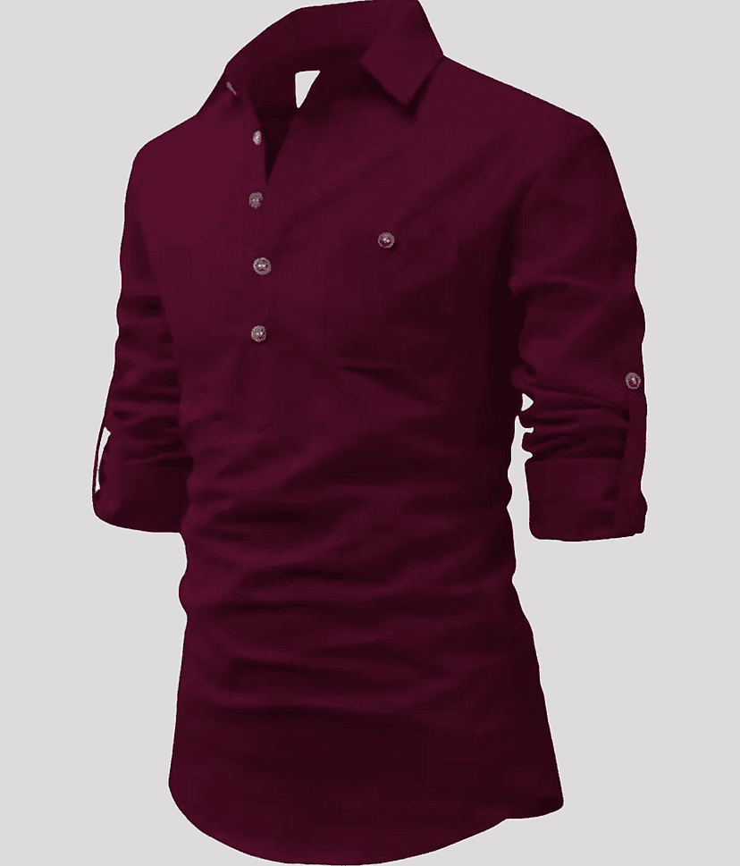 Life Roads Beige Cotton Men's Shirt Style Kurta ( Pack of 1 )