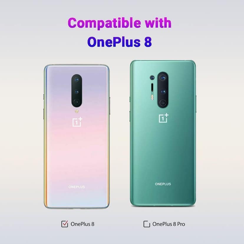 LIRAMARK Liquid Silicone Soft Back Cover Case for OnePlus 8/1+8 view 2