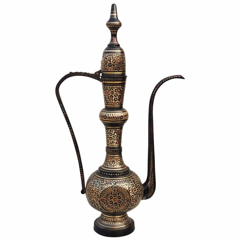 Brass Aftaba Decorative Surahi ? Handcrafted Traditional Art Piece, Height : 40 Inch (FMAS350 A) view 3