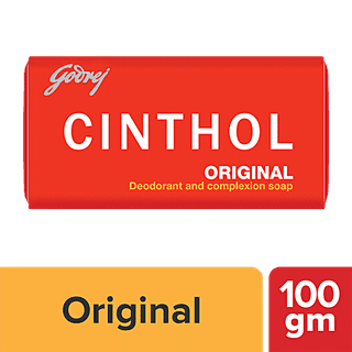 Cinthol Original Deodorant & Complexion Soap, 99.9% Germ Protection, 100 g Carton
