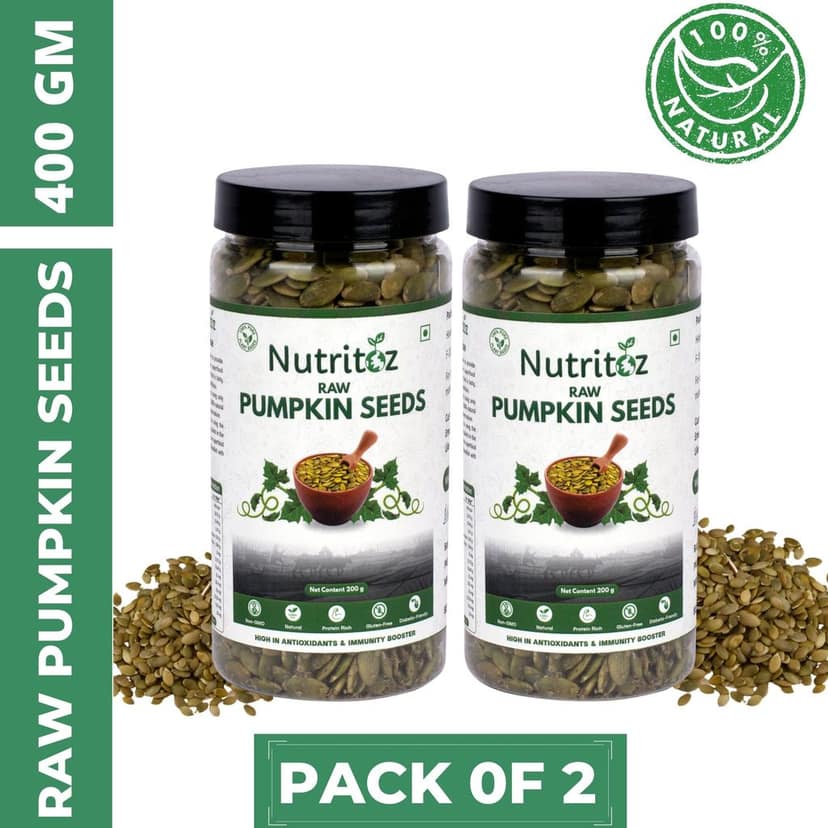 Nutritoz Raw Pumpkin Seeds for Eating, Loaded with Protein, Fiber and Zinc Rich Superfood for Boost Immunity view 4