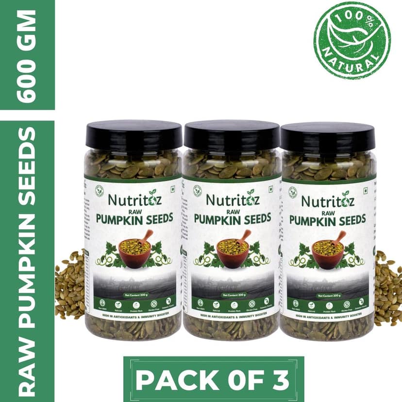 Nutritoz Raw Pumpkin Seeds for Eating, Loaded with Protein, Fiber and Zinc Rich Superfood for Boost Immunity view 5