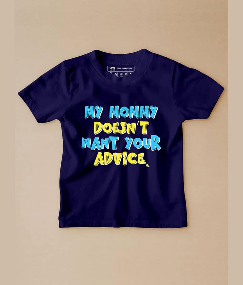 Be Awara Pack of 1 Unisex for Baby Cotton T-Shirt ( Navy )