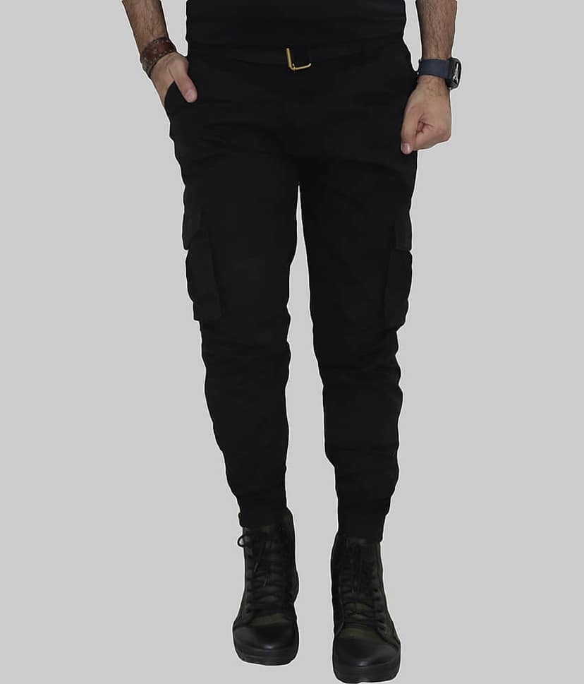 Urban Legends Regular Flat Men's Cargos - Black ( Pack of 1 )