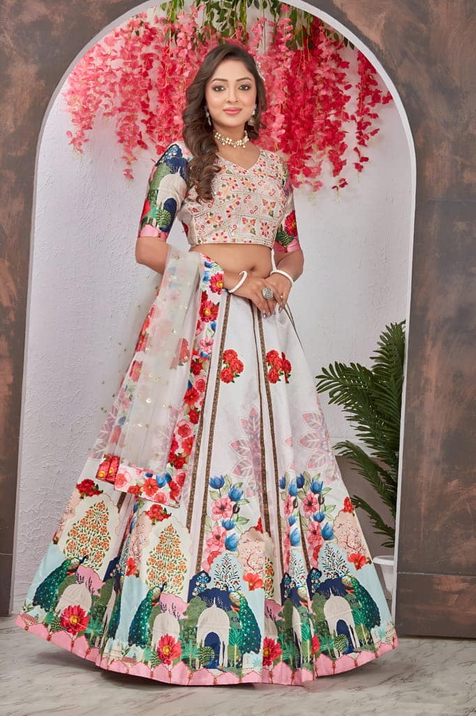 Lehenga Choli Readymade Stitched For Wedding Women Partywear Skirt Ready To Wear view 3