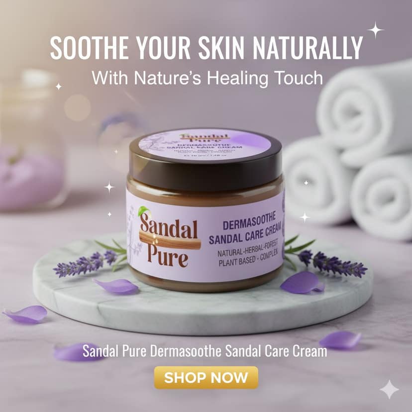 Dermasoothe Sandal Care Cream ( Itching, Eczema & Psoriasis) view 6