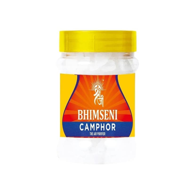 Shri Shriji Flam Pure Bheemseni Camphor � Natural & Organic Kapoor Crystals, 50 g, Ideal for Pooja, Meditation & Home Aromatic Use, Eco-Friendly Pack of 1 (50gram)