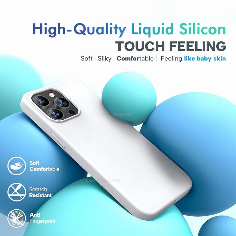 LIRAMARK Liquid Silicone Soft Back Cover Case for iPhone 15 Pro Max (6.7 inch) view 3