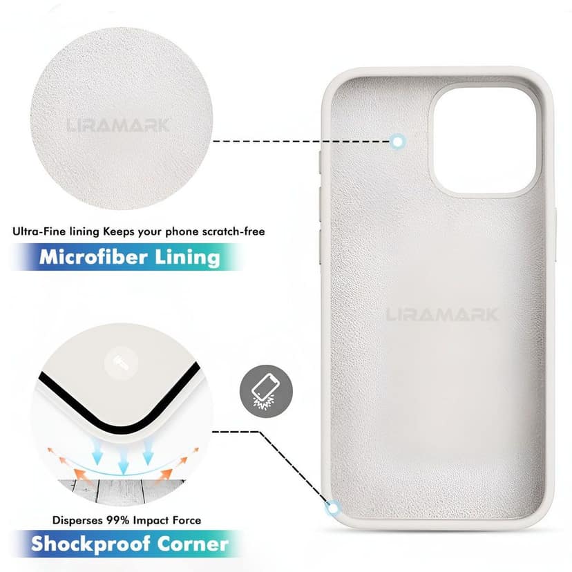 LIRAMARK Liquid Silicone Soft Back Cover Case for iPhone 15 Pro Max (6.7 inch) view 4