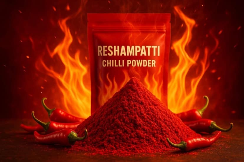 Buy Reshampatti Chilli Powder Online India - Extra Hot | Phoran view 7