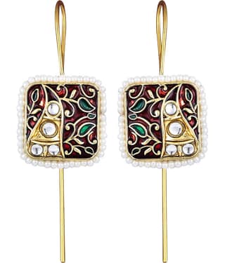 Vignaharta Golden EarCuff Earrings ( Pack of 1 )
