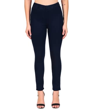 EVYAVAN ENTERPRISE - Denim Regular Fit Navy Blue Women's Jeggings ( Pack of 1 )