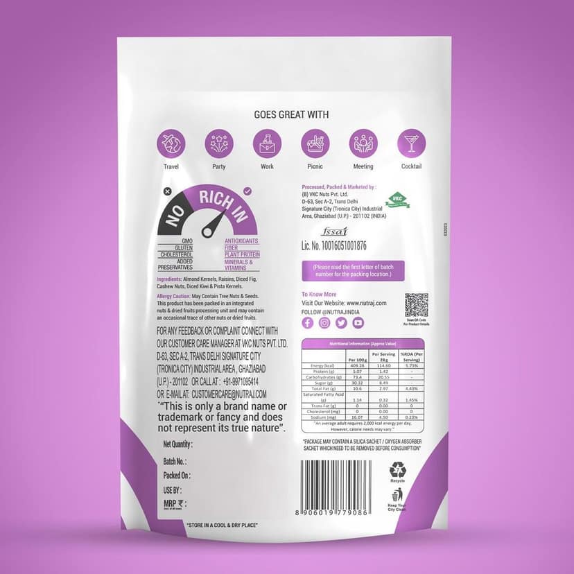 Nutraj Snackrite Nuts & Dry Fruit Mix 150g view 3